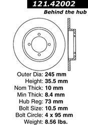 Centric C-Tek Standard Brake Rotors 121.42002