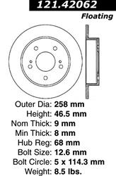 Centric C-Tek Standard Brake Rotors 121.42062