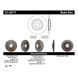 Centric Parts - Brake Rotors for 2014-2017 ROGUE - 121.42117