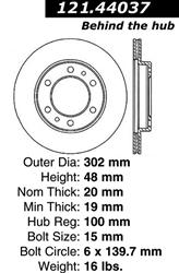 Centric C-Tek Standard Brake Rotors 121.44037