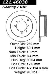 Centric C-Tek Standard Brake Rotors 121.46038