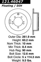 Centric C-Tek Standard Brake Rotors 121.46047