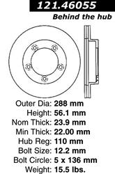 Centric C-Tek Standard Brake Rotors 121.46055
