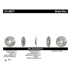 Centric Parts Brake Rotors 121.46077