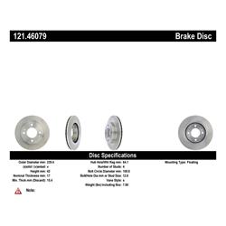 Centric C-Tek Standard Brake Rotors 121.46079