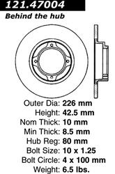Centric C-Tek Standard Brake Rotors 121.47004