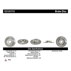 Centric Parts Brake Rotors 121.61113