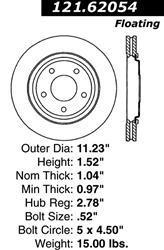 Centric C-Tek Standard Brake Rotors 121.62054