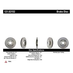 Centric C-Tek Standard Brake Rotors 121.62152