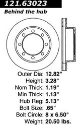 Centric C-Tek Standard Brake Rotors 121.63023