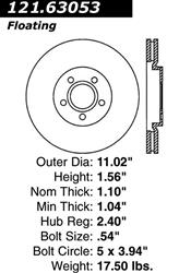 Centric C-Tek Standard Brake Rotors 121.63053