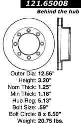 Centric C-Tek Standard Brake Rotors 121.65008