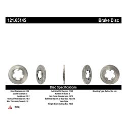 Centric C-Tek Standard Brake Rotors 121.65145