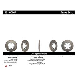 Centric C-Tek Standard Brake Rotors 121.65147