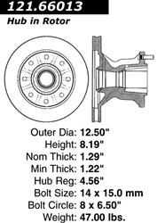 Centric C-Tek Standard Brake Rotors for 1988-1989 C3500 - 121.66013