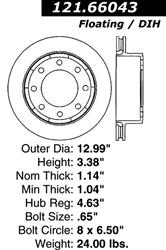 Centric C-Tek Standard Brake Rotors 121.66043