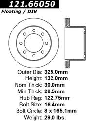 Centric C-Tek Standard Brake Rotors 121.66050