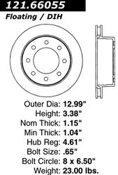 Centric C-Tek Standard Brake Rotors 121.66055