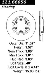 Centric C-Tek Standard Brake Rotors 121.66056