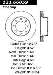 Centric C-Tek Standard Brake Rotors 121.66059