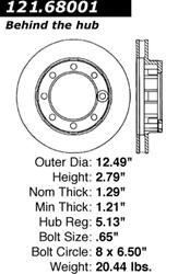 Centric C-Tek Standard Brake Rotors 121.68001