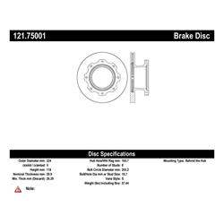 Centric Parts Brake Rotors 121.75001