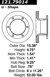Centric Parts Brake Rotors 121.79014