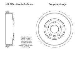 Centric Premium Brake Drums 122.62041