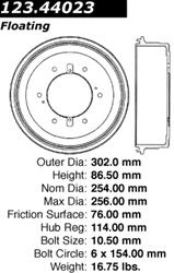 Centric C-Tek Standard Brake Drums 123.44023
