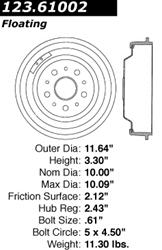 Centric C-Tek Standard Brake Drums 123.61002