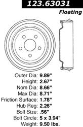 Centric C-Tek Standard Brake Drums 123.63031