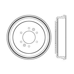 Centric Parts Brake Drums 123.99035