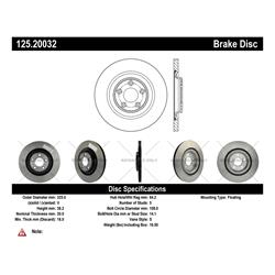 Centric Premium High-Carbon Brake Rotors for 2014-2021 F-TYPE, 2016-2018 XJ - 125.20032
