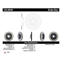 Centric Premium High-Carbon Brake Rotors 125.39049