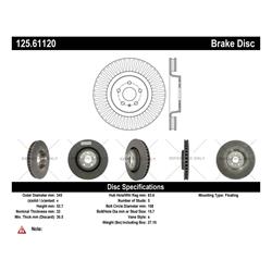 Centric Parts Brake Rotors 125.61120