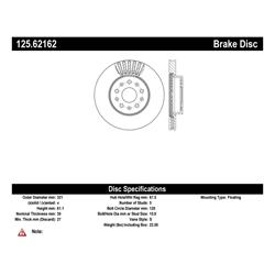 Centric Parts - Brake Rotors for 2016-2019 CT6 - 125.62162