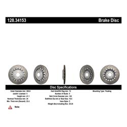 Centric Premium Brake Rotors for 2013-2016 M5, 2012-2018 M6, 2014-2017 M6 GRAN COUPE - 128.34153