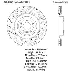 Centric Premium Brake Rotors 128.35126