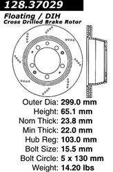 Centric Premium Brake Rotors for 1994-1998 911 - 128.37029