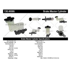 Centric Premium Brake Master Cylinders 130.40086