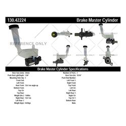 Centric Premium Brake Master Cylinders 130.42224