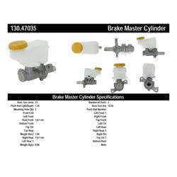 Centric Premium Brake Master Cylinders 130.47035