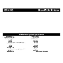 Centric Premium Brake Master Cylinders 130.61153