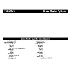 Centric Premium Brake Master Cylinders 130.65149