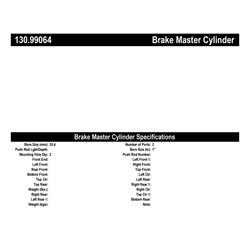Centric Parts Master Cylinders 130.99064