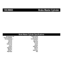 Centric Parts Master Cylinders 130.99065