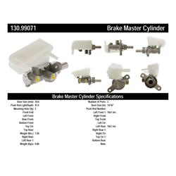 Centric Premium Brake Master Cylinders for 2012-2014 2 - 130.99071