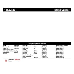 Centric Semi-Loaded Calipers for 2014-2018 PROMASTER 1500, PROMASTER 2500, PROMASTER 3500 - 141.67533