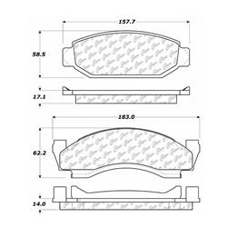 Centric Premium Semi-Metallic Brake Pads 300.00500