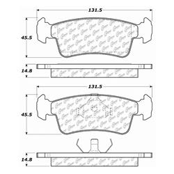 Centric Premium Semi-Metallic Brake Pads for 1986-1994 SAMURAI - 300.03590